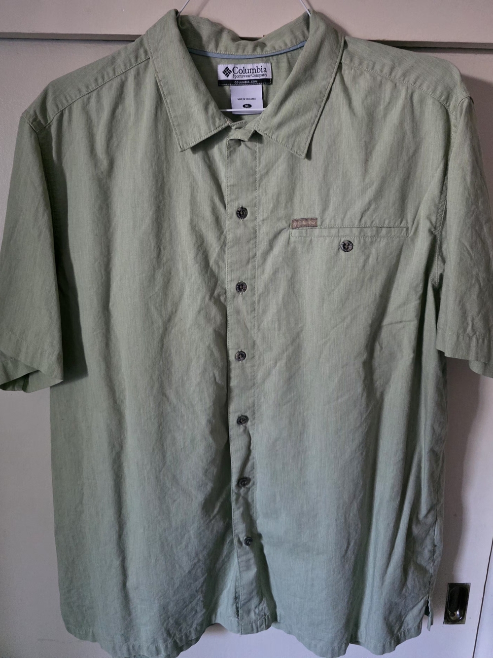 Columbia Men’s Short Sleeve Button-Down Shirt - Sage Green